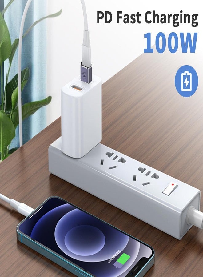 دوتك محول Duttek USB-C بزاوية قائمة، 4 أنماط، محول USB-C بزاوية 90 درجة [40 جيجابت في الثانية 100 واط PD] موصل تمديد من النوع C لأجهزة Steam Deck وROG Ally وSwitch وأجهزة الكمبيوتر المحمولة والأجهزة اللوحية والهواتف المحمولة - Image 3