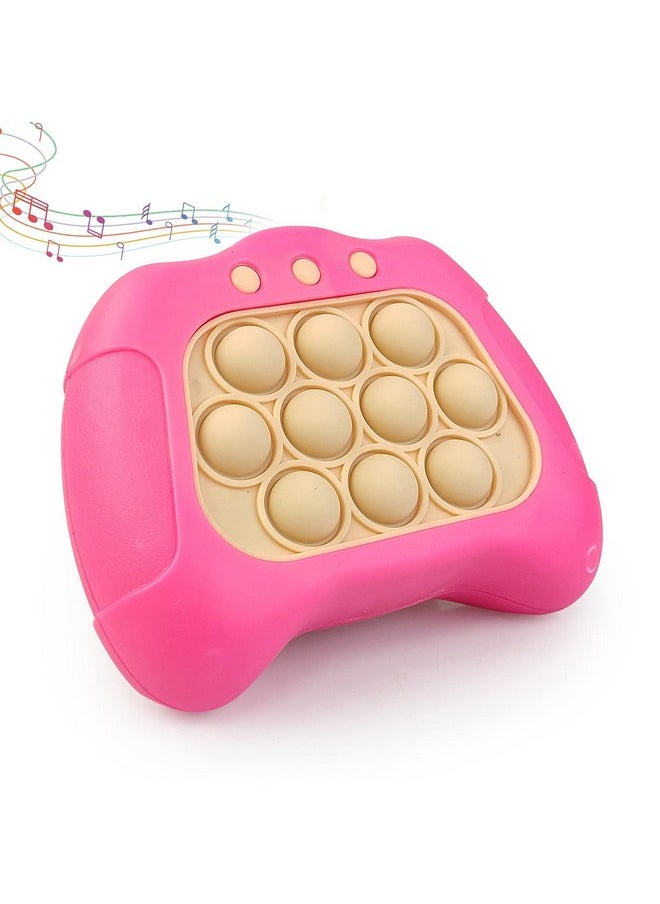 أن أتش آر لعبة Pop It الذكية مع الضوء والصوت للأطفال، لعبة Pop It Bubble Push، لعبة Pop It، لعبة Pop It، لعبة Pop It الموسيقية، لعبة Pop It متعددة المستويات سريعة الدفع (Rs_Popit_Pink)  - Image 1