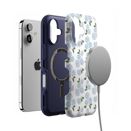 Casely iPhone 17 Case | Nantucket Cottage | Blue Hydrangea | Bold Protective Design | Compatible with MagSafe - Image 4