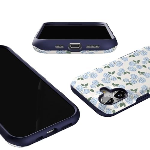 Casely iPhone 17 Case | Nantucket Cottage | Blue Hydrangea | Bold Protective Design | Compatible with MagSafe - Image 3