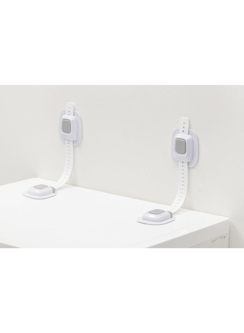 YEYA No Drill Anti Tip Furniture Adjustable Straps Wall Anchors for Baby Proofing with 3M Adhesive (Upgraded 4P) - Image 1