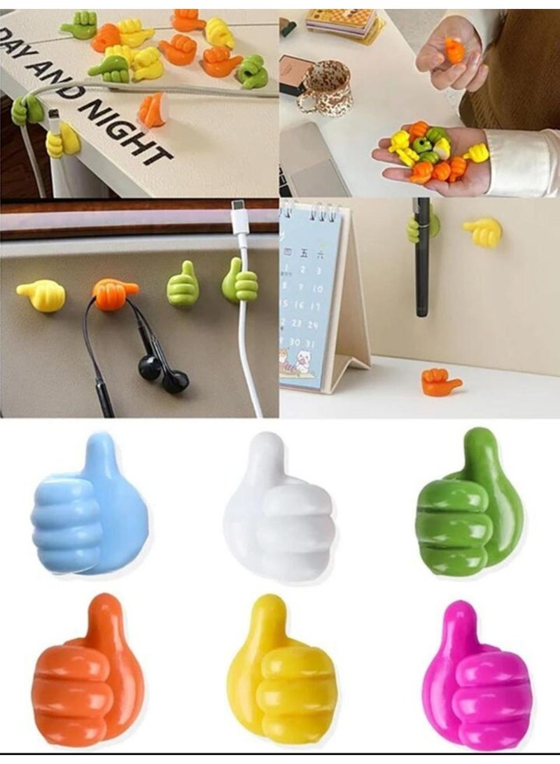 10-piece multi-purpose silicone cable organizer in a palm shape - Image 4