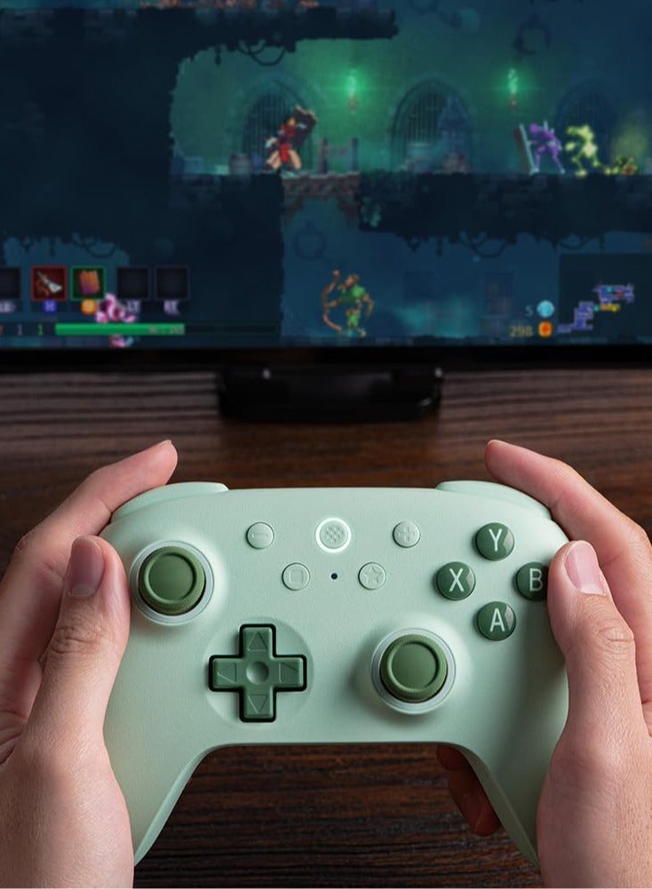 8بت دو جهاز التحكم اللاسلكي 8BitDo Ultimate 2C لجهاز الكمبيوتر بنظام ويندوز وأندرويد، بمعدل استعلام 1000 هرتز، وعصا تحكم ومشغلات بتأثير هول، وأزرار L4/R4 قابلة لإعادة التعيين (أخضر) - Image 5