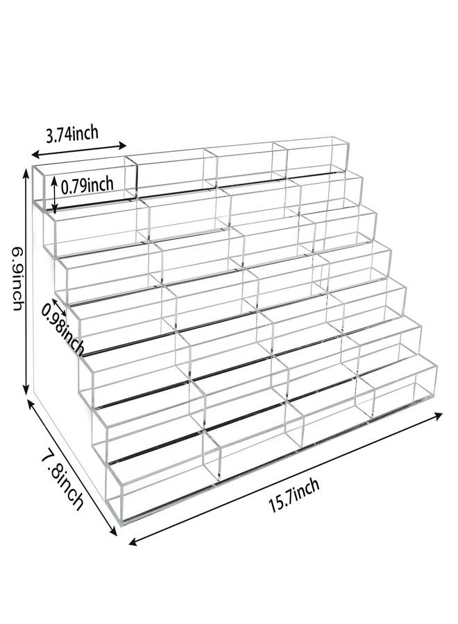Vevitts Acrylic Business Card Holder for Desk Multiple Business Card Holders 28 Slot 7 Tier Large Business Card Organizer Business Card Display Rack Clear Plastic Business Card Stand for Home Office - Image 2