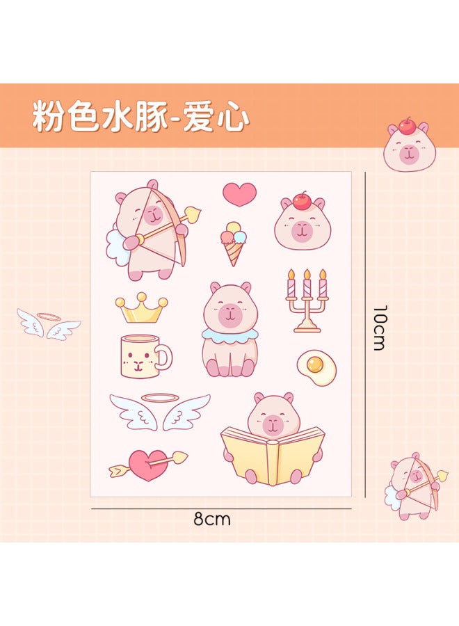 HELPS Creative Cartoon Capybara Stickers Cute Transparent Waterproof Pet Stickers High-looking Mobile Phone Water Cup Diy Handbook Stickers - Image 1