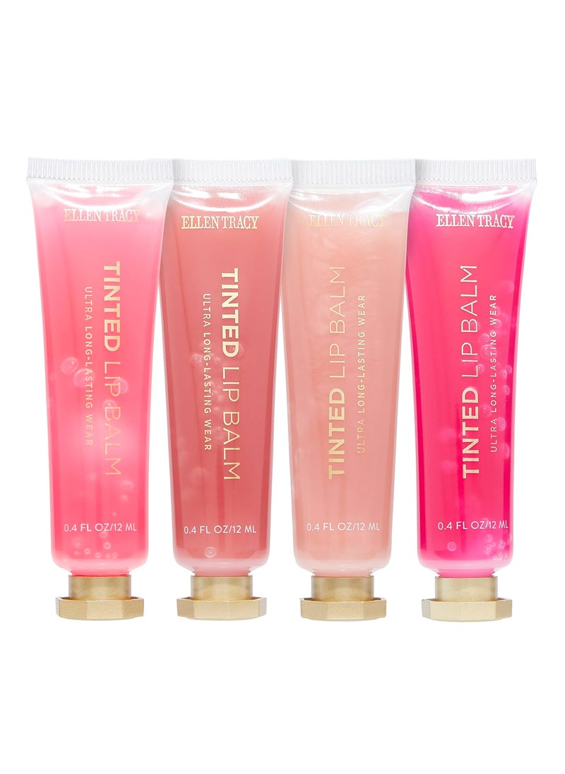 ELLEN TRACY - ELLEN TRACY Pamper Your Lips with Ellen Tracy Lip Balm Set  4Piece Rosy Nudes Collection for Nourished and Beautiful Lips  Moisturizing Lip Care Kit - Image 1