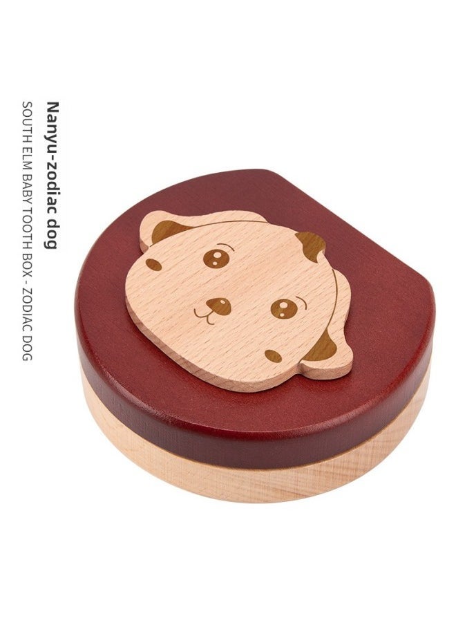 Baby Teeth Memorial Box Girl's Baby Teeth Box Boy Children's Clothing Teeth Storage Storage Collection Collection Tooth Changing Box-Color:TL-zodiac Dog - Image 1