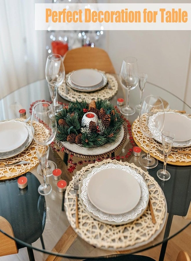 ikis Paper Doilies, Bulk for Desert, Round Decoration Placemats- White (100 Pieces, 7.5 inch) Round White Paper Lace Doilies Coasters Placemats Craft Table Cake Decoration Liner for Wedding Birthdays Parties Table Mats Disposables - Image 3