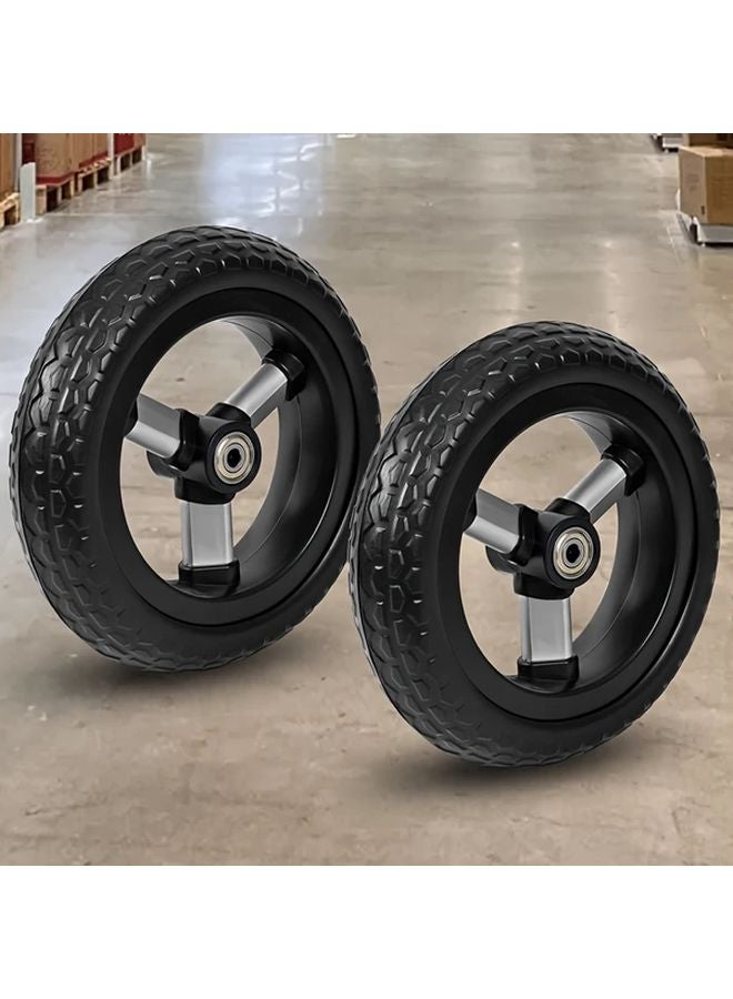 Black Silent Wear Resistant Wheels 2 Pcs Double Ball Bearing For Toy Cars Carts - Image 1