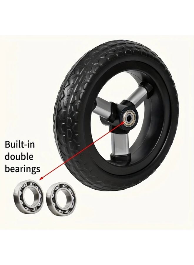 Black Silent Wear Resistant Wheels 2 Pcs Double Ball Bearing For Toy Cars Carts - Image 3