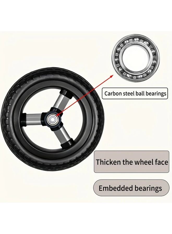 Black Silent Wear Resistant Wheels 2 Pcs Double Ball Bearing For Toy Cars Carts - Image 4