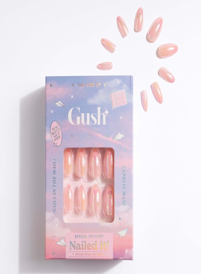 Gush Beauty Press On Nails | Reusable Extensions | Artificial Nails Set | Long Lasting Design | Glue Tabs and nail glue included | Pack of 24 Nails | For women (Fairy Dust - Medium Round) - Image 4
