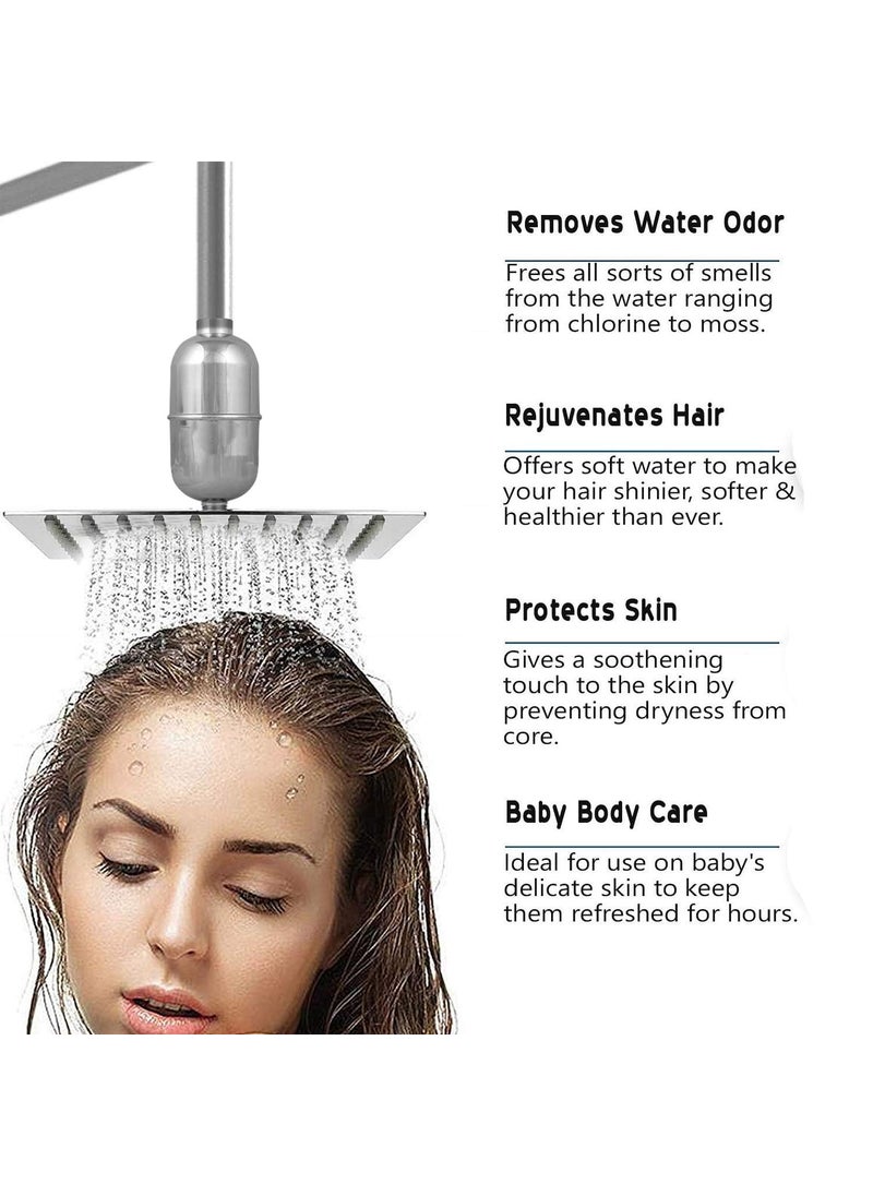 ORILEY ORILEY 15 Stage Shower Filter Tap Hard Water Softener with Replaceable MultiStage Cartridge Activated Carbon for Chlorine Removal Skin Hair Conditioning Pack Of 1  - Image 2