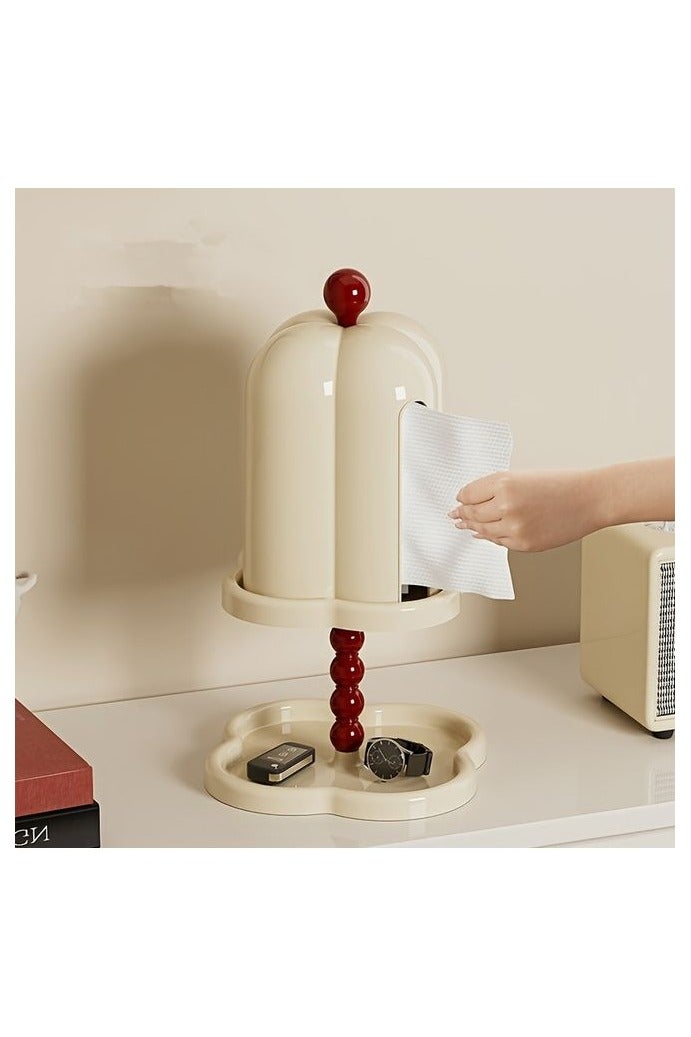 HOMESTAR Vintage-Inspired Double-Layer Storage Box- Dustproof, Plastic Organizer for Bathroom, Living Room & Bedroom, Vanity Storage Box - Image 2