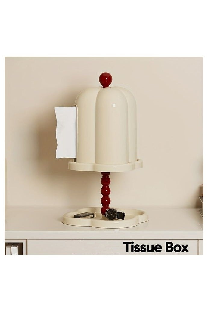 HOMESTAR Vintage-Inspired Double-Layer Storage Box- Dustproof, Plastic Organizer for Bathroom, Living Room & Bedroom, Vanity Storage Box - Image 1