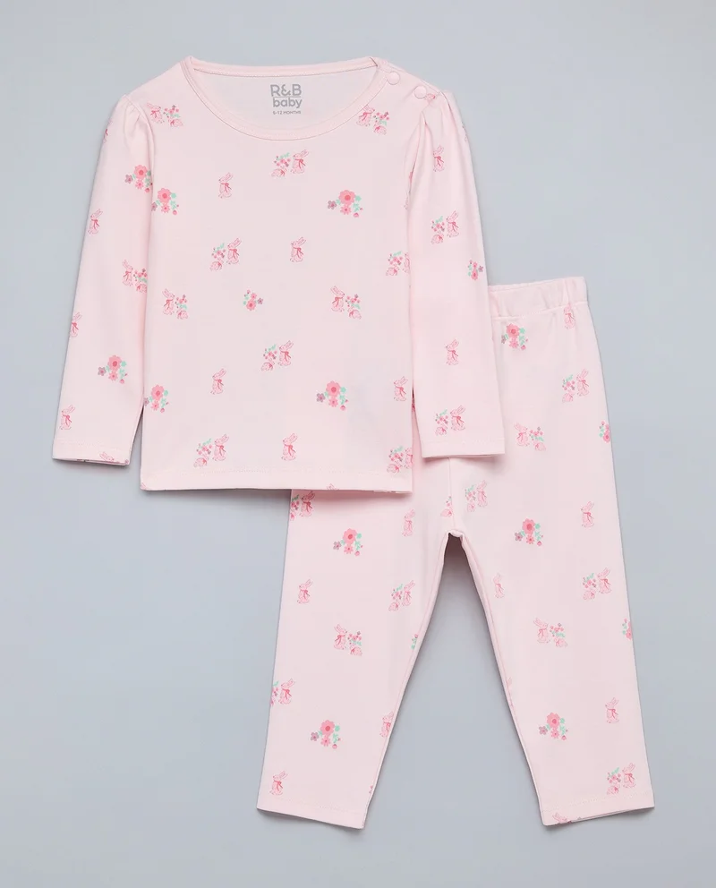 R&B Printed Top and Pant Set