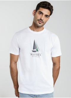 NAUTICA Graphic Regular Fit Premium Cotton Crew Neck T-shirt  - Image 1