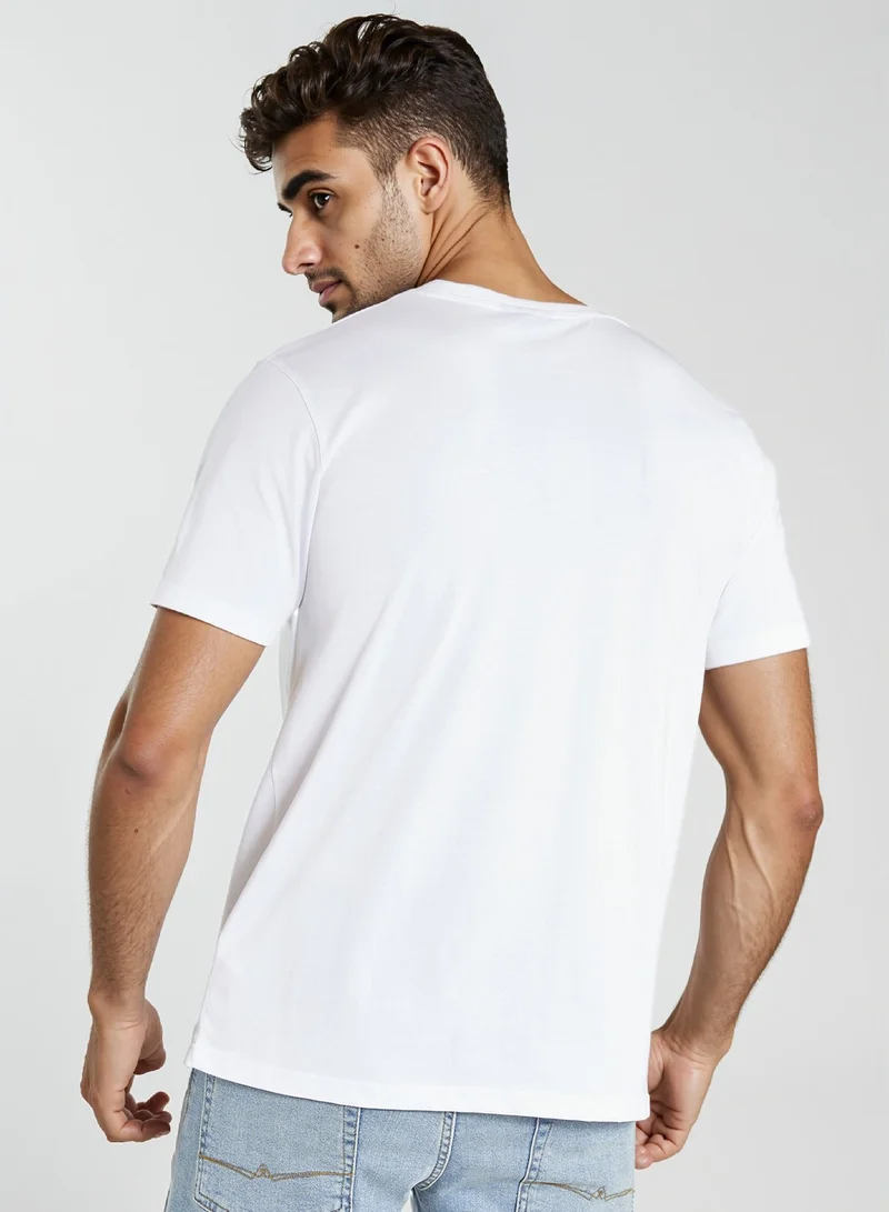NAUTICA Graphic Regular Fit Premium Cotton Crew Neck T-shirt