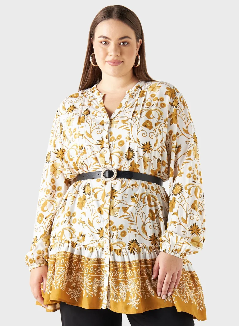 2Xtremz Tiered Floral Print Tunic