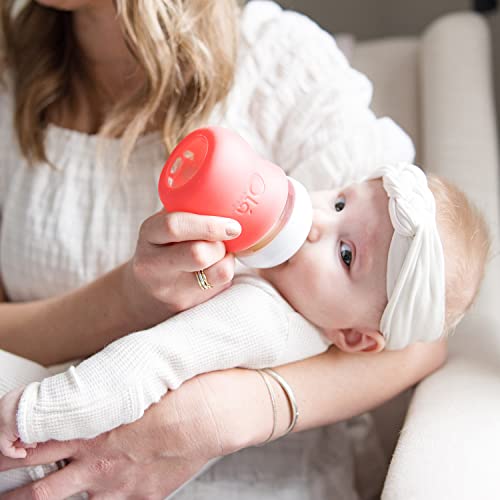 Olababy Silicone Sleeve for Avent Natural Glass Baby Bottles (4 oz, Blue) - Image 5