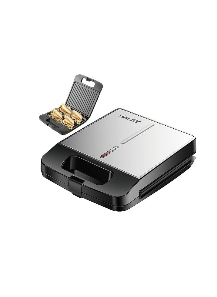 Haley - HALEY big Sandwich Maker Grill & Toaster Electric 1400W |Standard Size Fits 4 Bread Slice, 2 Years Warranty.HY1030 (1400W) - Image 1