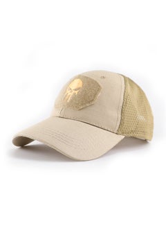 Generic Outdoor Summer Sun Protection Embroidered Duck Tongue Cap Embroidered Baseball Cap Army Fan Tactical Hat Style Nylon Material Khaki 