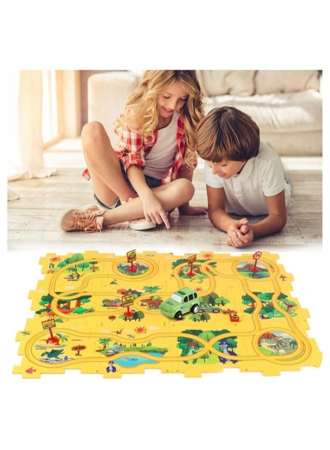 25 PCS Puzzles for Kids Ages 3 to 5 Number Blocks Set Magic Tracks Toddler Puzzle car Tracks Toys for 3 4 5 6 Year Old Boys Girls Montessori Toys for Kids Dinosaurs - Image 5