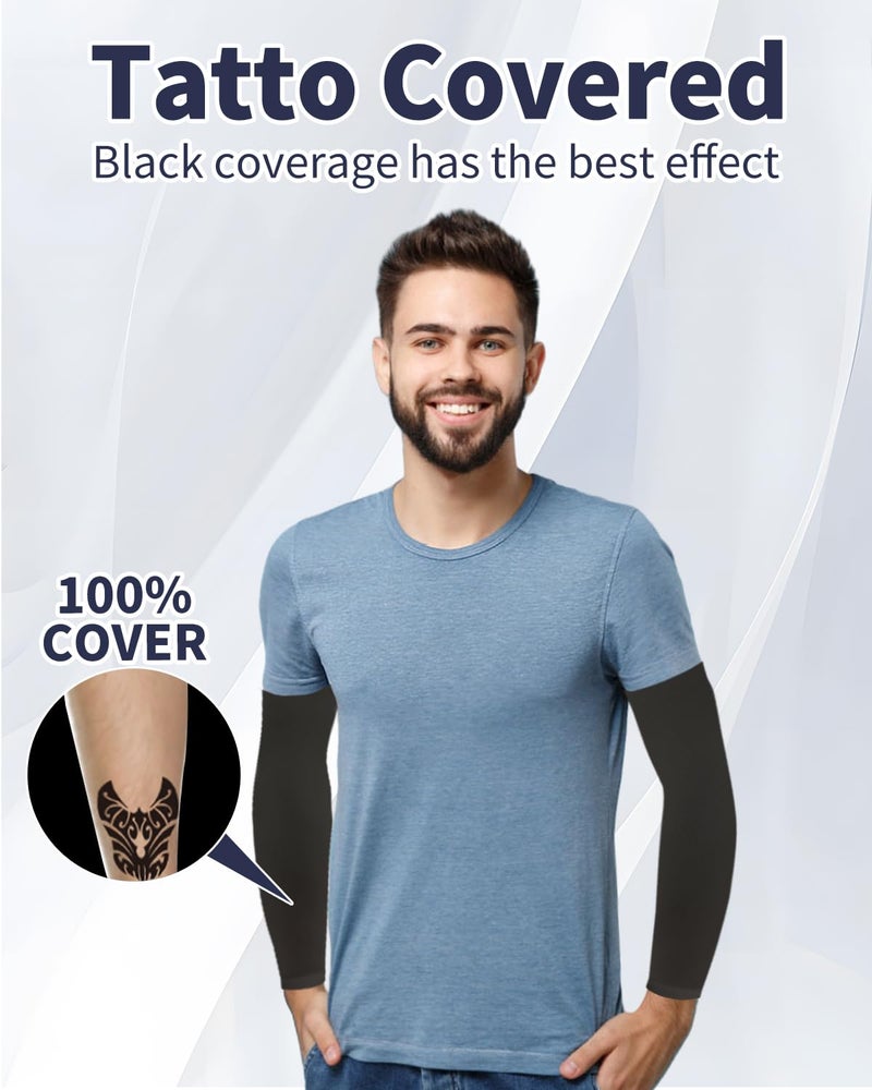 Feeke Arm Sleeves for Men and Women, UV Protection Cooling Arm Sleeves, 4-Pairs Anti-Slip Compression Sun Sleeves - Image 5