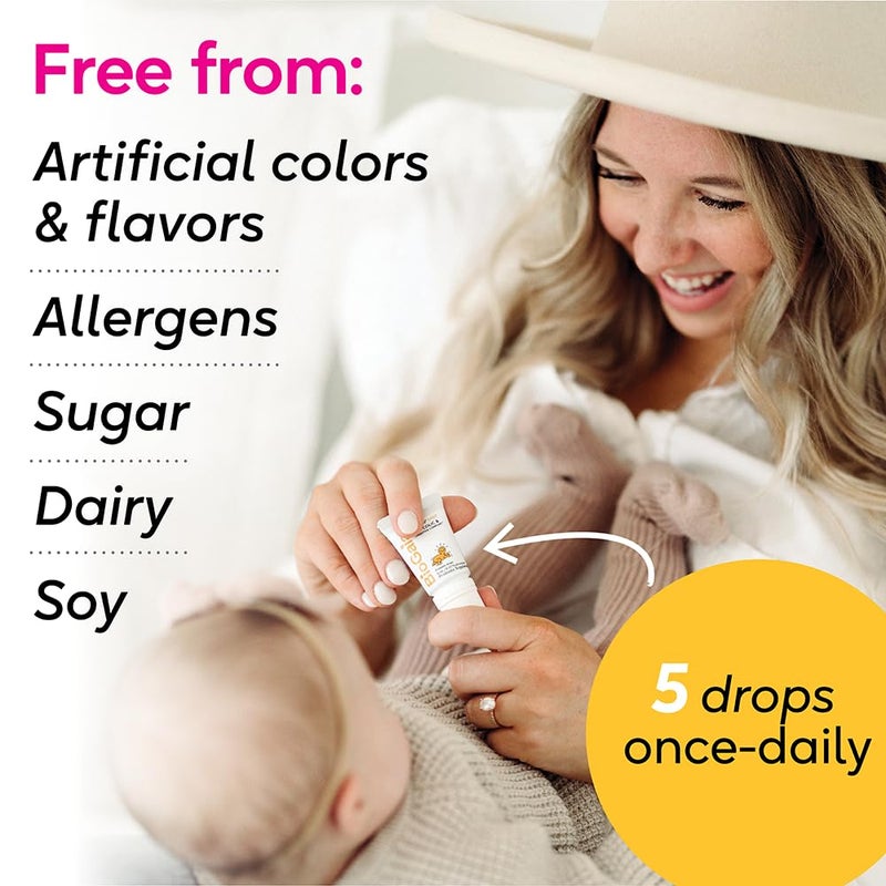 BioGaia قطرات بيوغايا للبروبيوتيك للأطفال - أساسيات الأطفال لتخفيف المغص والغازات، آمنة للمواليد الجدد، تقلل من البكاء، والانزعاج، والمغص، والغازات، والتقيؤ، والإمساك، بدون مسببات الحساسية، الألبان، الصويا، الجلوتين، أو السكر - Image 5