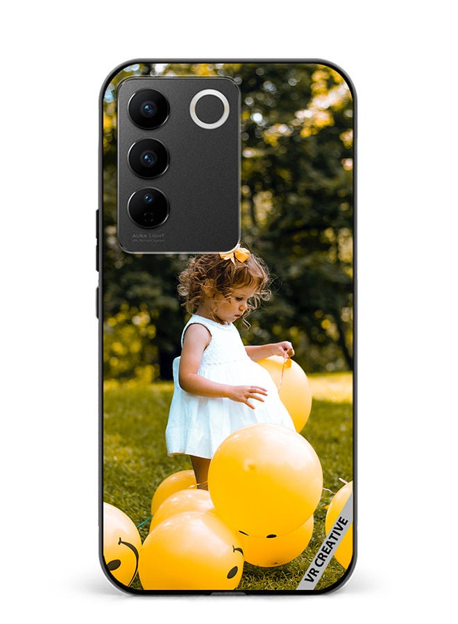 VR CREATIVE Protective Case Cover For Vivo V27e Happy Hapie Smiley Design Multicolour - Image 1