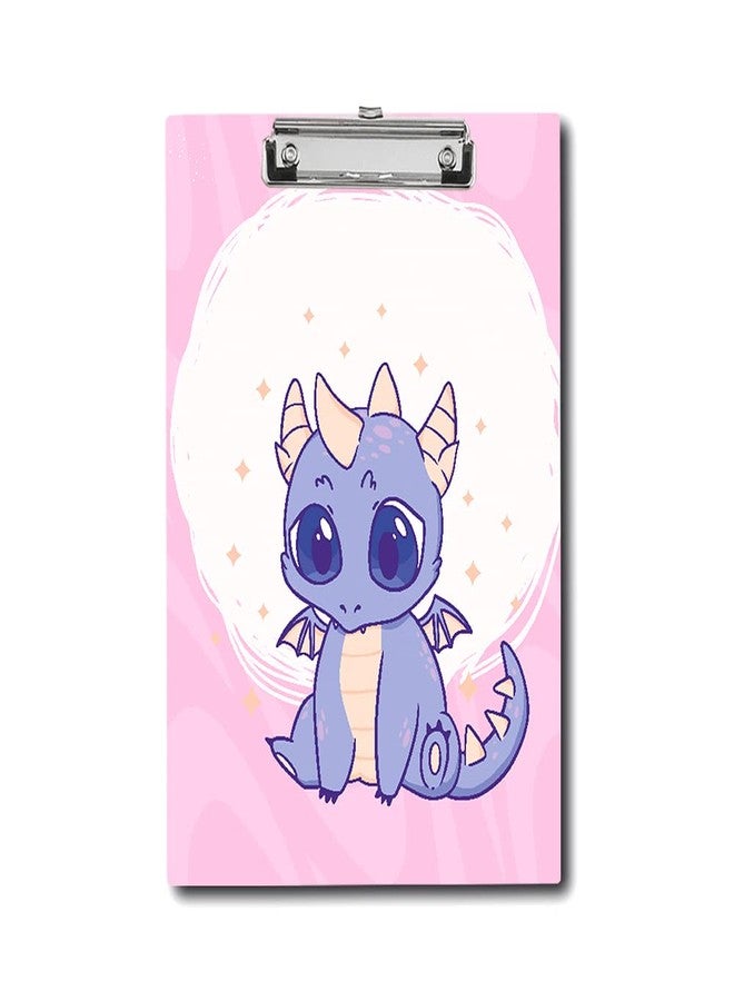 Vprint Quality Wooden Exam Board (Glossy Finish - Size 9x13 in) Exam Pad Clipboard Writing Pad Writing Surface Card Board Paper Holder for Kids Girls Boys Student School Exam (Unicorn Dragon) - Image 1