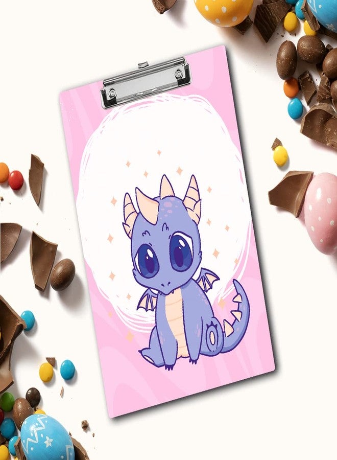 Vprint Quality Wooden Exam Board (Glossy Finish - Size 9x13 in) Exam Pad Clipboard Writing Pad Writing Surface Card Board Paper Holder for Kids Girls Boys Student School Exam (Unicorn Dragon) - Image 3