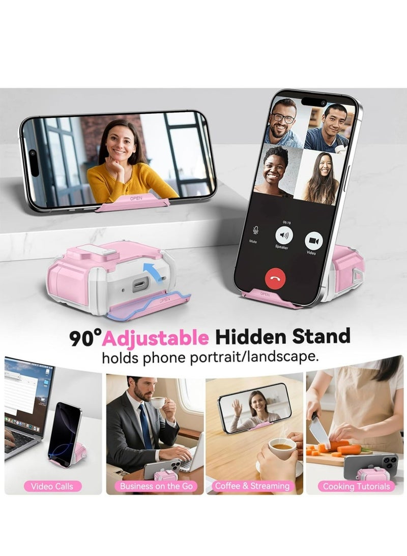 بولوز لـ AirPods Pro 3 Case 2025 ، مع قفل السلامة ووقف الهاتف لـ AirPods Pro الجيل الثالث غطاء الحالة مع نظافة وسلسلة المفاتيح ، مقاومة للصدمات ومكافحة الخدش ، مفتوح تلقائيًا ، متوافق مع MagSafe - Image 3