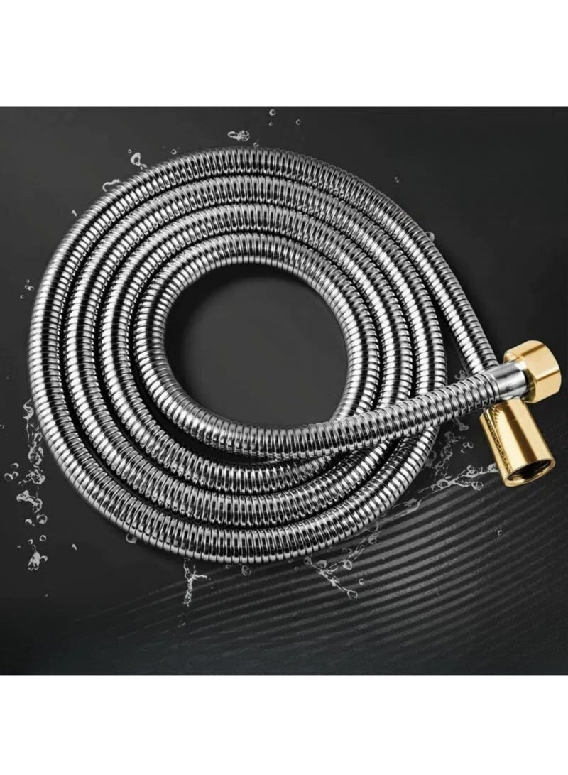 Extra Long Shower Hose 360° Anti-twist 304 Stainless Steel Handheld Shower Hose Stainless Steel -150CM - Image 1