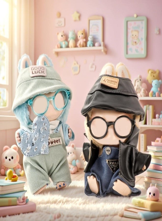 WALLFID 2PCS 17cm Doll Accessories - Stylish Outfit with Hat + Mini Scooter Prop, Cute Motorcycle & Clothes Set for Doll Display, Role Play, Shelf Decor or Party Scene Decoration (Cream & Black) - Image 2
