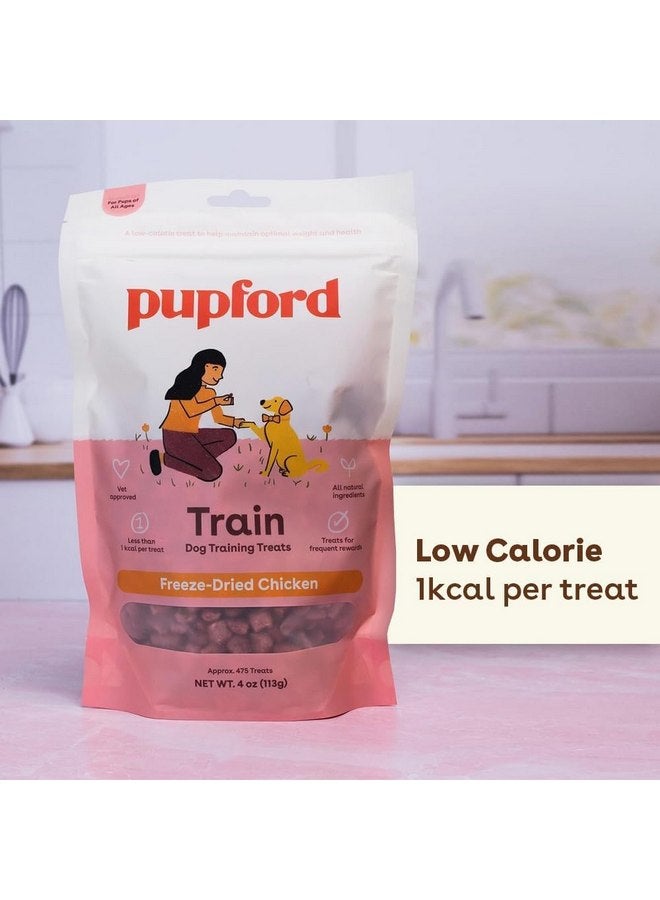 بوبفورد مكافآت تدريب مجففة بالتجميد من Pupford للكلاب والجراء، 225+ قطعة مكونة من مكونين (دجاج، 2 أونصة) - Image 2