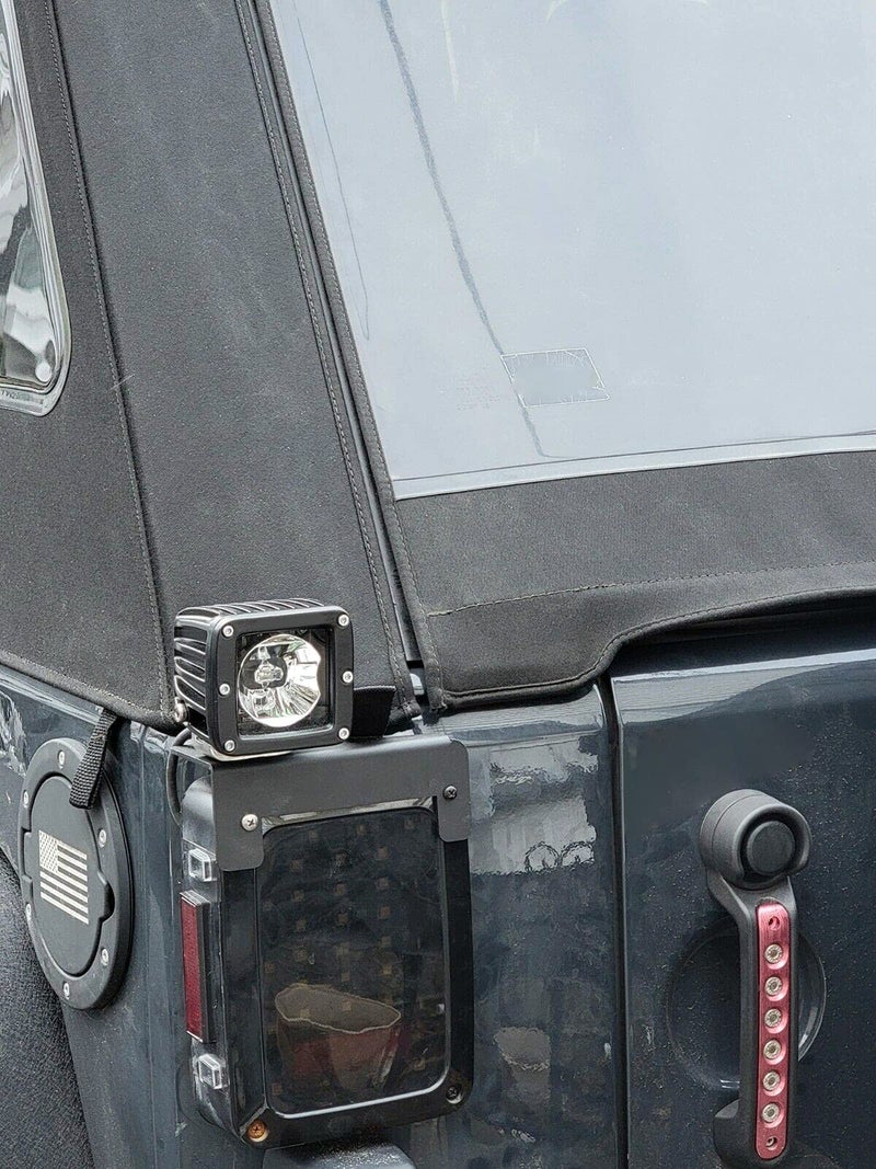 Dasen Rear Backup Tail Light Mounting Brackets Compatible with LED Work/Pod/Cube Light Compatible with Jeep Wrangler JK 2007-2018 - Image 4