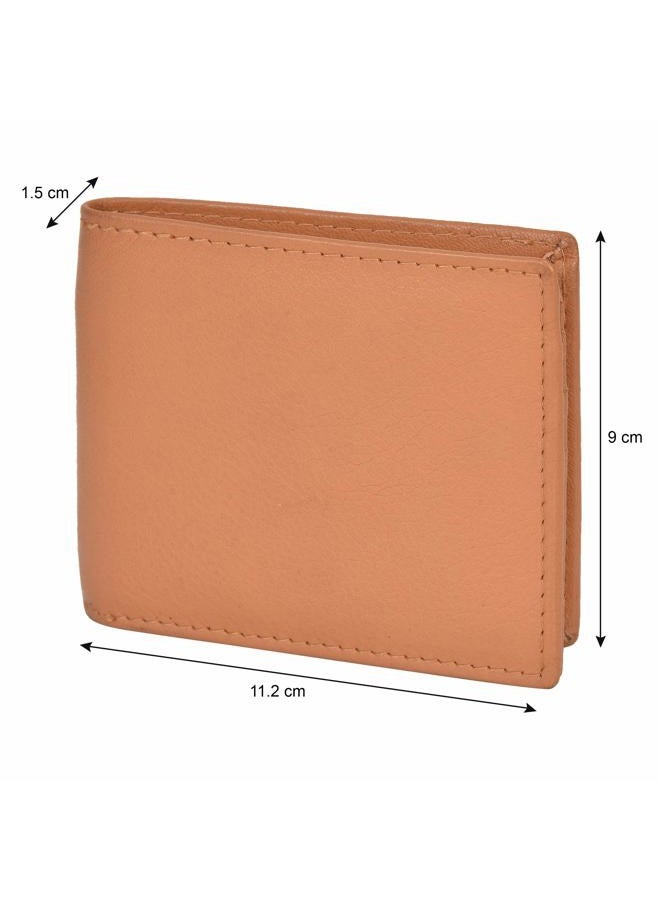 LB LEATHERBOSS Boys Slim Compact Flap Id and Coin Pocket Bifold Wallet, Tan, 3.3/4" x 3", Bifold Wallet - Image 4