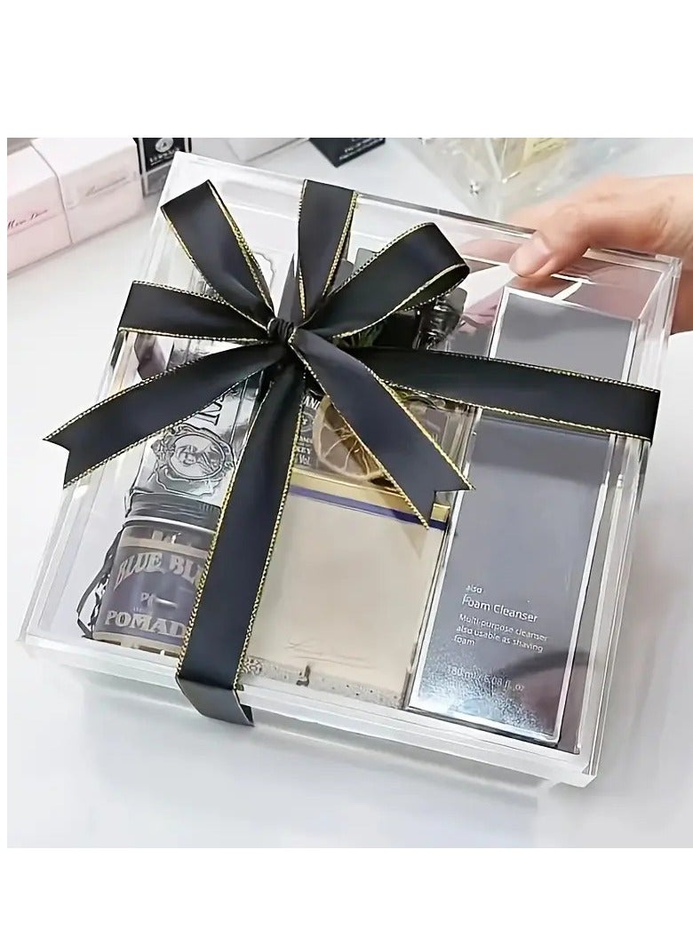 Acrylic Storage Box with Lid, Cube Organizer for Candy, Cookies, Coins, Tea, Cosmetics, Jewelry and Accessories - Durable Clear Plastic Container, Baskets, Bins & Containers for Home - Image 2
