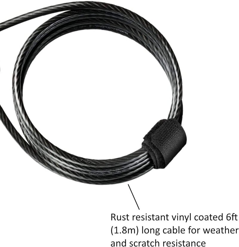 MasterLock 8417D Cable Lock, Python Adjustable Keyed Cable Lock, 6 ft. Long, 4 Pack Bundle with Keychain Light - Image 4