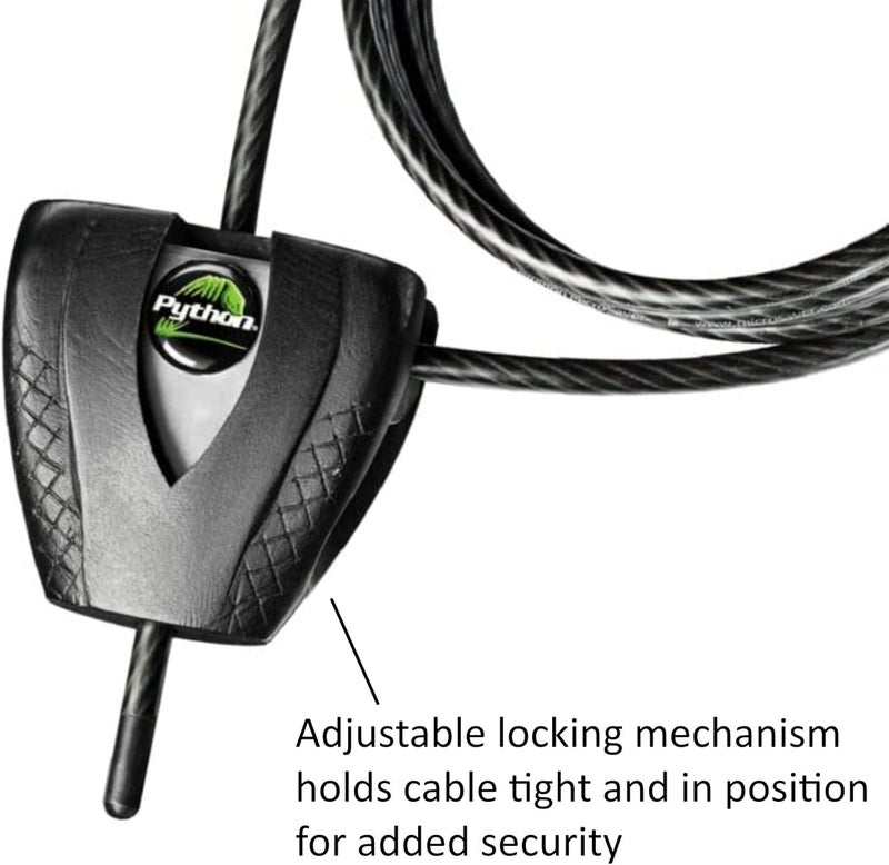 MasterLock 8417D Cable Lock, Python Adjustable Keyed Cable Lock, 6 ft. Long, 4 Pack Bundle with Keychain Light - Image 3