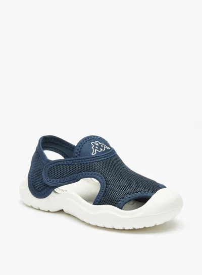 كابا Logo Detail Slip On Sandals with Hook and Loop Closure