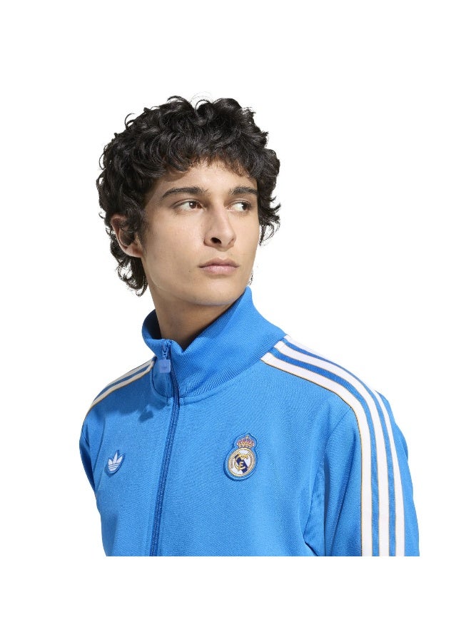 Adidas جاكيت بدلة رياضية زرقاء من ريال أيكون للرجال - Image 5