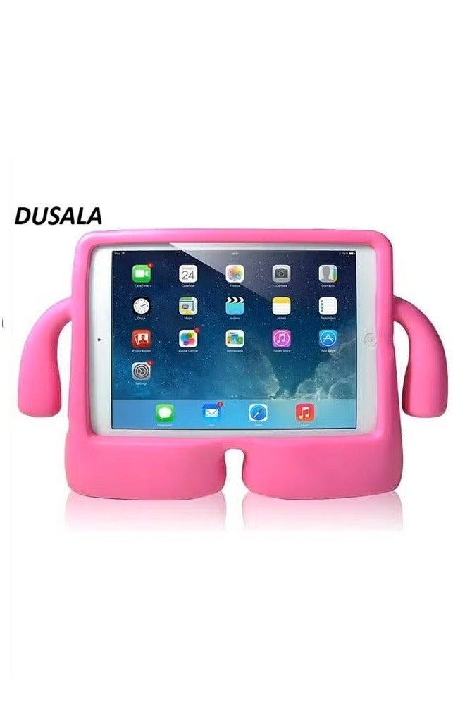 DUSALA Kids Shock‑Proof EVA Case with Handle & Stand for iPad Air Air 2 9.7 Bright Durable Cover(Pink)
