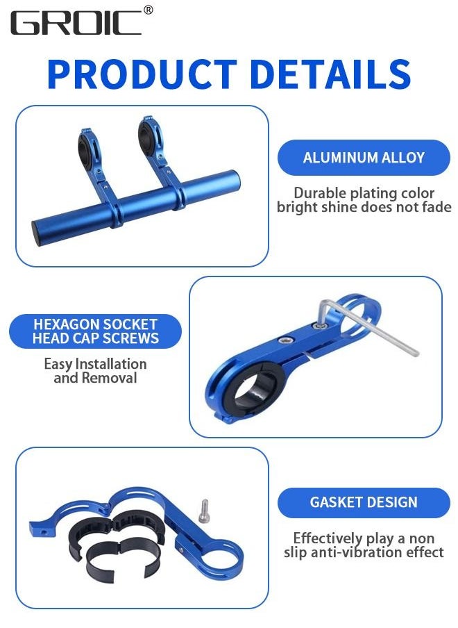 GROIC - Bicycle Handlebar, Bike Handlebar Extender 11.8in, Multifunctional Bracket Extension, Handlebar Extension Rack, Used for Holding Bicycle Speedometer, GPS, Phone Mount Holder and Bike Light - Image 1
