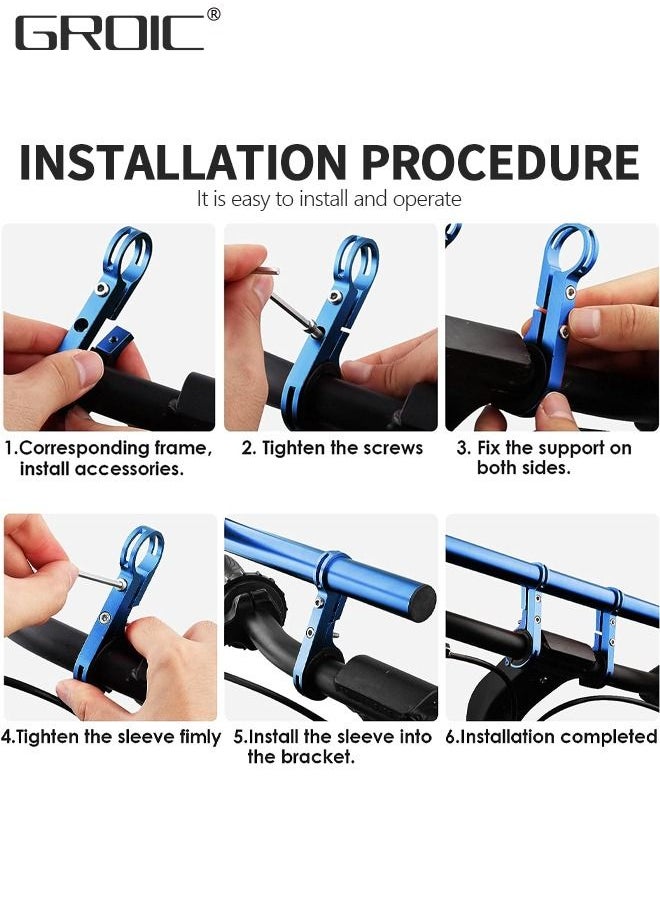 GROIC - Bicycle Handlebar, Bike Handlebar Extender 11.8in, Multifunctional Bracket Extension, Handlebar Extension Rack, Used for Holding Bicycle Speedometer, GPS, Phone Mount Holder and Bike Light - Image 1