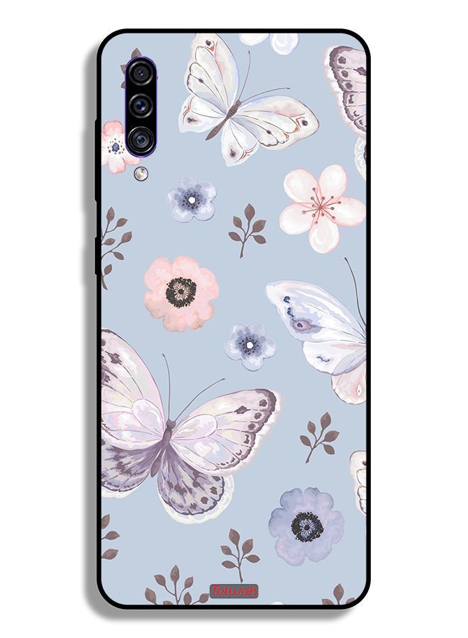 Tolwak Samsung Galaxy A30s Protective Case Cover Butterflies And Flowers - Image 1