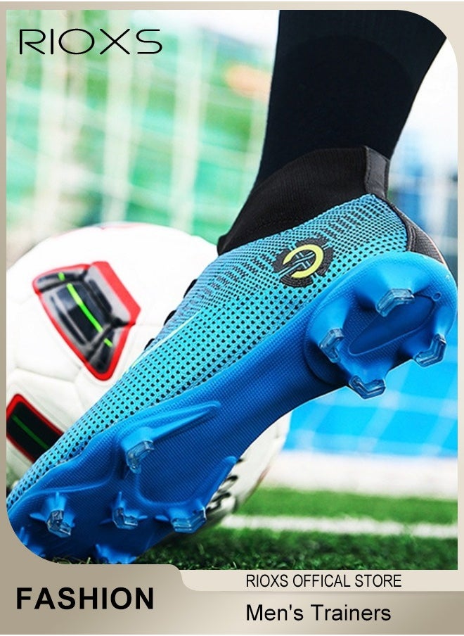 RIOXS Men's Track Trainers,Cleats Soccer Shoes For Men,Professional Competition Football Boots,Football Turf Soccer Shoes,Outdoor Non-Slip Sneakers For Teens Youth Adults,Athletic Sneaker Shoes For Racing Running Jumping Training, Mens Athlesiure Trainers  - Image 5