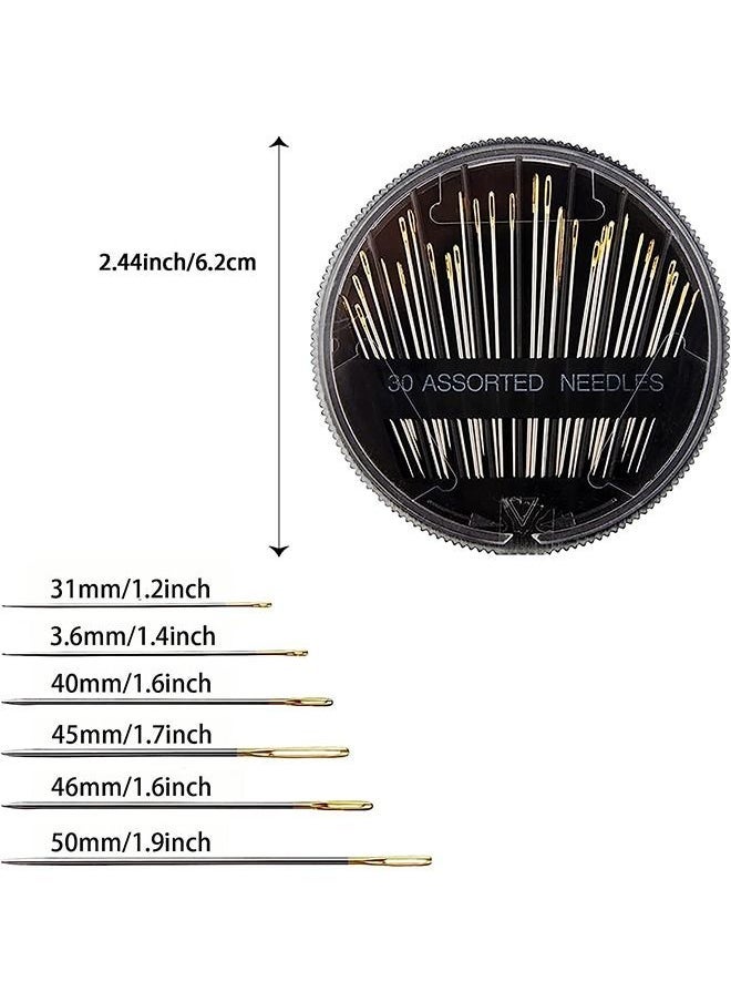 Hand Sewing Needle 60pcs Large Eye Needles Steel Yarn Sewing Needles Darning Needle for Stitching Crafting Projects and Embroidery - Image 2