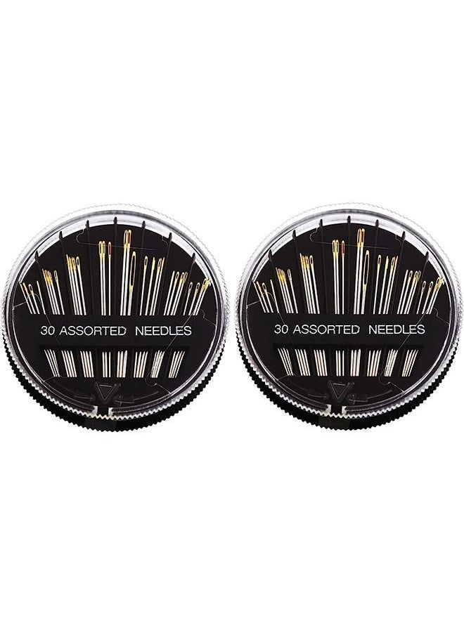 Hand Sewing Needle 60pcs Large Eye Needles Steel Yarn Sewing Needles Darning Needle for Stitching Crafting Projects and Embroidery - Image 1